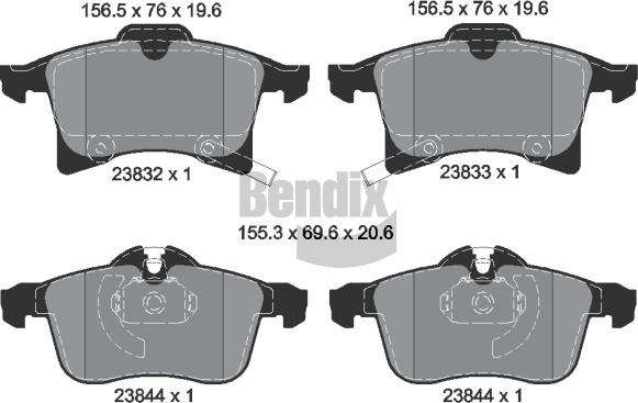 BENDIX Braking BPD1022 - Set placute frana,frana disc aaoparts.ro