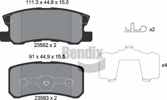 BENDIX Braking BPD1199 - Set placute frana,frana disc aaoparts.ro