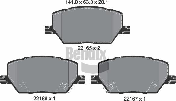 BENDIX Braking BPD1196 - Set placute frana,frana disc aaoparts.ro
