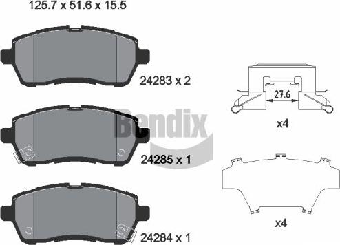 BENDIX Braking BPD1144 - Set placute frana,frana disc aaoparts.ro