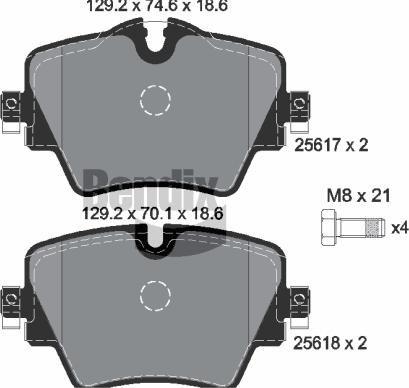 BENDIX Braking BPD1142 - Set placute frana,frana disc aaoparts.ro