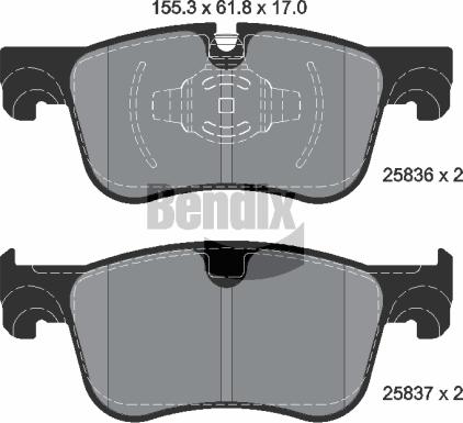 BENDIX Braking BPD1159 - Set placute frana,frana disc aaoparts.ro