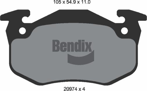 BENDIX Braking BPD1103 - Set placute frana,frana disc aaoparts.ro