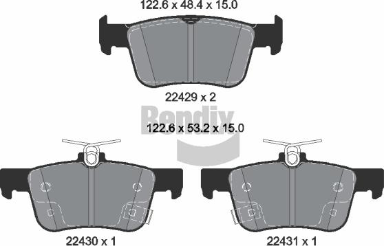 BENDIX Braking BPD1891 - Set placute frana,frana disc aaoparts.ro