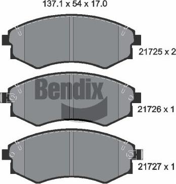 BENDIX Braking BPD1841 - Set placute frana,frana disc aaoparts.ro