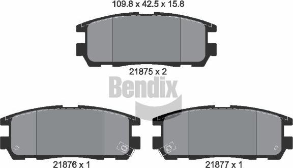 BENDIX Braking BPD1856 - Set placute frana,frana disc aaoparts.ro