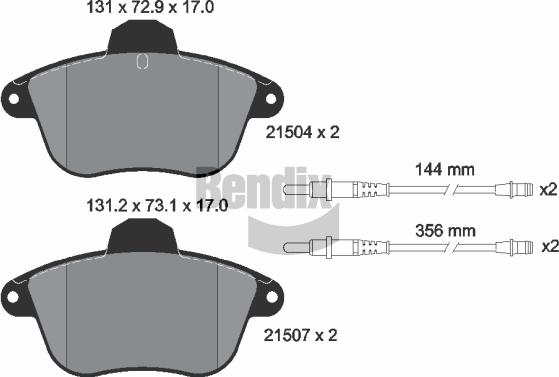 BENDIX Braking BPD1804 - Set placute frana,frana disc aaoparts.ro