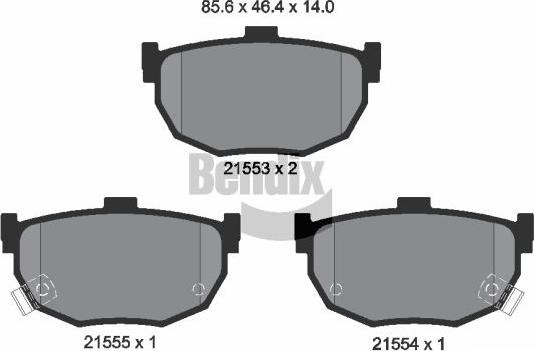 BENDIX Braking BPD1810 - Set placute frana,frana disc aaoparts.ro
