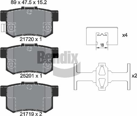 BENDIX Braking BPD1839 - Set placute frana,frana disc aaoparts.ro