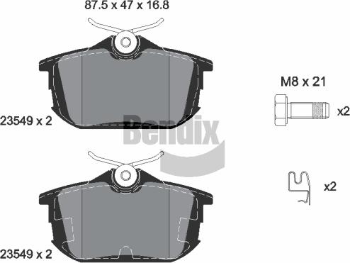 BENDIX Braking BPD1395 - Set placute frana,frana disc aaoparts.ro