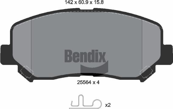 BENDIX Braking BPD1392 - Set placute frana,frana disc aaoparts.ro