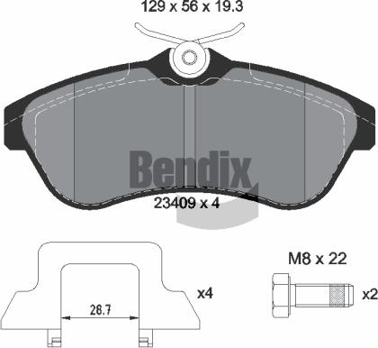 BENDIX Braking BPD1369 - Set placute frana,frana disc aaoparts.ro