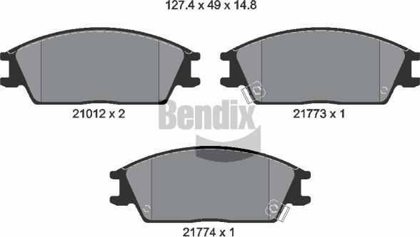 BENDIX Braking BPD1303 - Set placute frana,frana disc aaoparts.ro
