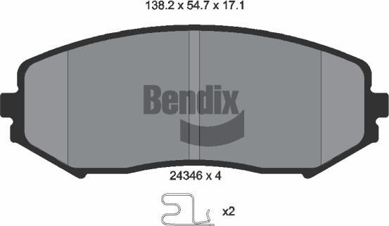 BENDIX Braking BPD1379 - Set placute frana,frana disc aaoparts.ro