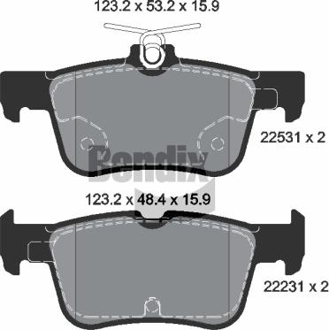 BENDIX Braking BPD1373 - Set placute frana,frana disc aaoparts.ro