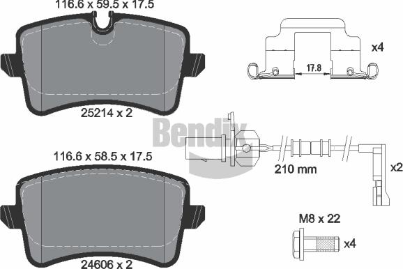 BENDIX Braking BPD1298 - Set placute frana,frana disc aaoparts.ro