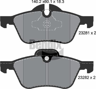 BENDIX Braking BPD1244 - Set placute frana,frana disc aaoparts.ro