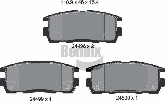 BENDIX Braking BPD1241 - Set placute frana,frana disc aaoparts.ro