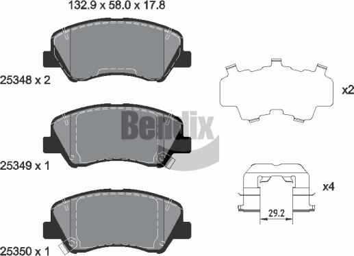 BENDIX Braking BPD1259 - Set placute frana,frana disc aaoparts.ro
