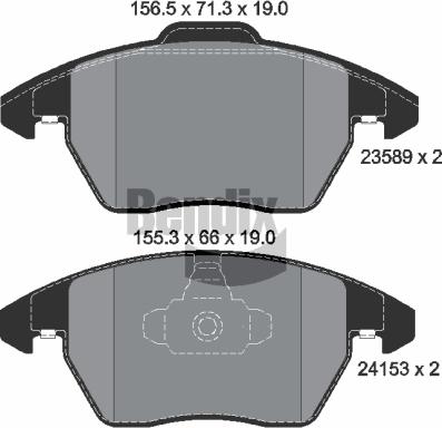 BENDIX Braking BPD1255 - Set placute frana,frana disc aaoparts.ro