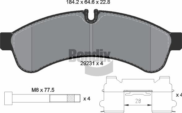 BENDIX Braking BPD1250 - Set placute frana,frana disc aaoparts.ro