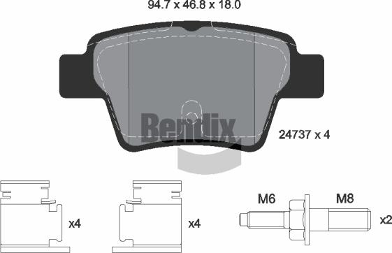 BENDIX Braking BPD1260 - Set placute frana,frana disc aaoparts.ro