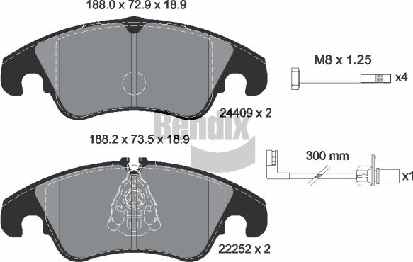 BENDIX Braking BPD1201 - Set placute frana,frana disc aaoparts.ro