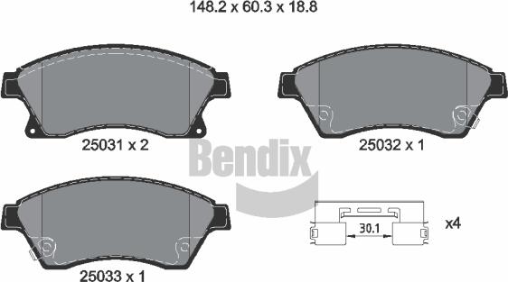 BENDIX Braking BPD1239 - Set placute frana,frana disc aaoparts.ro