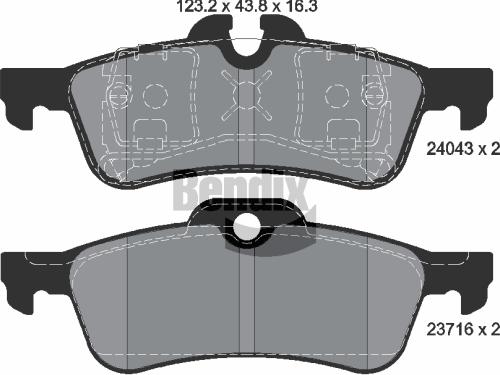 BENDIX Braking BPD1229 - Set placute frana,frana disc aaoparts.ro