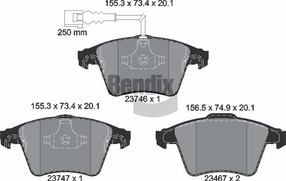 BENDIX Braking BPD1224 - Set placute frana,frana disc aaoparts.ro