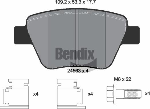 BENDIX Braking BPD1225 - Set placute frana,frana disc aaoparts.ro