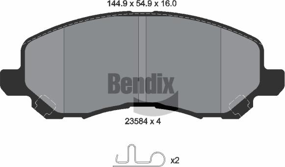 BENDIX Braking BPD1221 - Set placute frana,frana disc aaoparts.ro