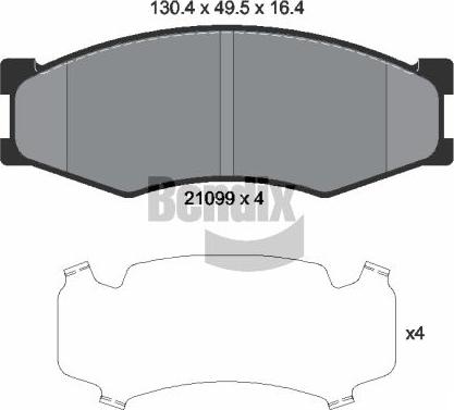 BENDIX Braking BPD1748 - Set placute frana,frana disc aaoparts.ro