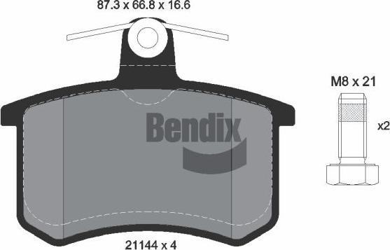 BENDIX Braking BPD1753 - Set placute frana,frana disc aaoparts.ro