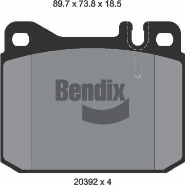 BENDIX Braking BPD1704 - Set placute frana,frana disc aaoparts.ro