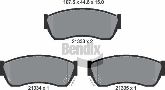 BENDIX Braking BPD1782 - Set placute frana,frana disc aaoparts.ro