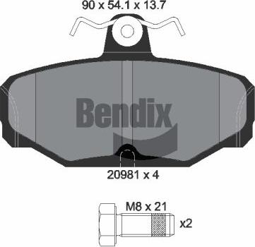 BENDIX Braking BPD1739 - Set placute frana,frana disc aaoparts.ro