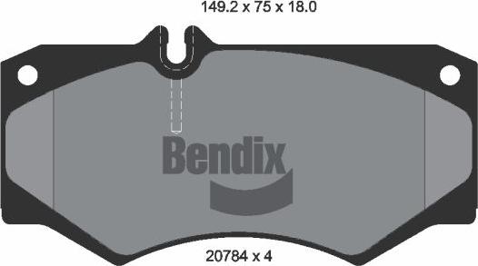 BENDIX Braking BPD1725 - Set placute frana,frana disc aaoparts.ro