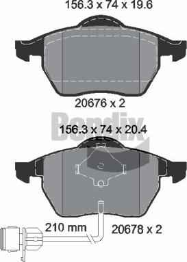 BENDIX Braking BPD1720 - Set placute frana,frana disc aaoparts.ro