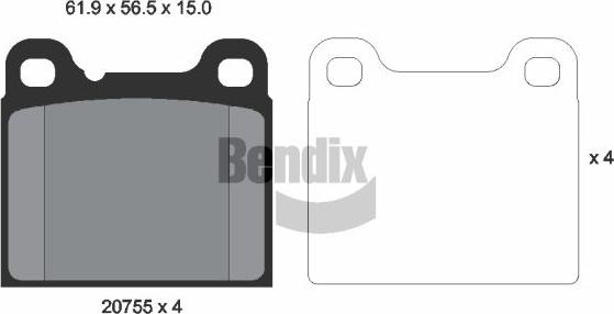 BENDIX Braking BPD1723 - Set placute frana,frana disc aaoparts.ro