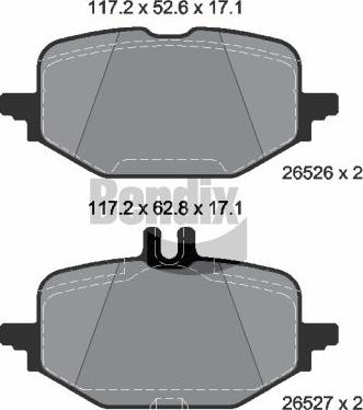 BENDIX Braking BPD2406 - Set placute frana,frana disc aaoparts.ro
