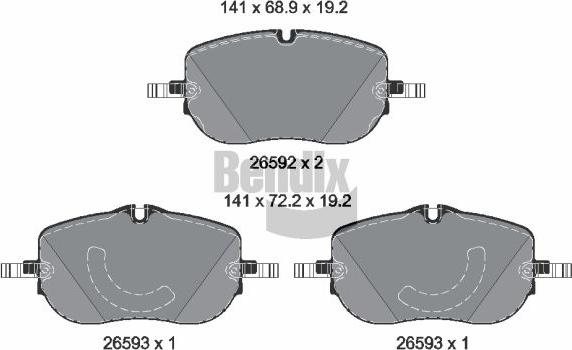 BENDIX Braking BPD2408 - Set placute frana,frana disc aaoparts.ro