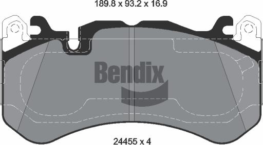 BENDIX Braking BPD2423 - Set placute frana,frana disc aaoparts.ro