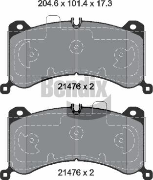 BENDIX Braking BPD2427 - Set placute frana,frana disc aaoparts.ro