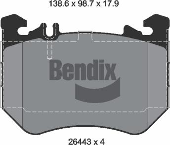 BENDIX Braking BPD2568 - Set placute frana,frana disc aaoparts.ro