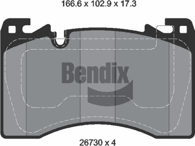 BENDIX Braking BPD2532 - Set placute frana,frana disc aaoparts.ro