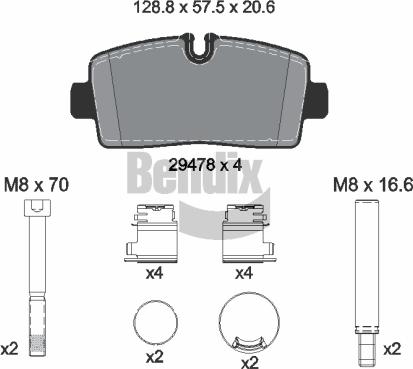 BENDIX Braking BPD2521 - Set placute frana,frana disc aaoparts.ro