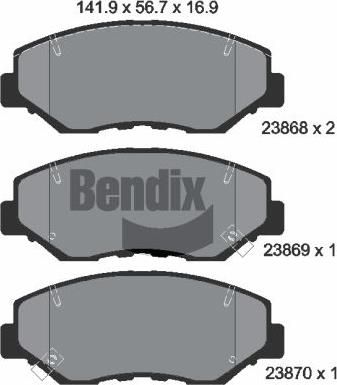 BENDIX Braking BPD2058 - Set placute frana,frana disc aaoparts.ro