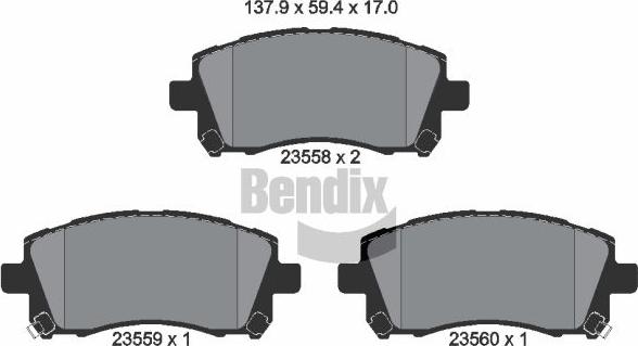 BENDIX Braking BPD2009 - Set placute frana,frana disc aaoparts.ro