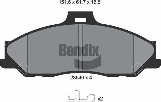 BENDIX Braking BPD2007 - Set placute frana,frana disc aaoparts.ro